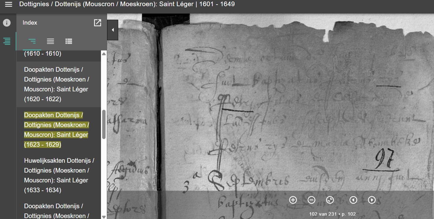 Doopakte Petrus Rijs 18 Augustus 1628